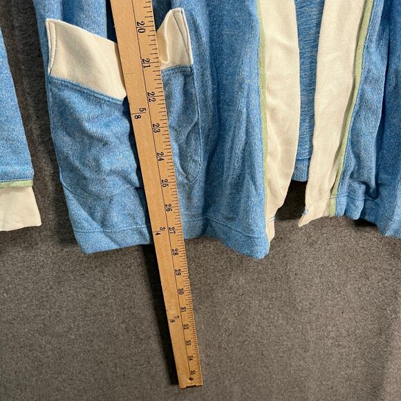 Cuddl Duds Seriously Soft Open-Front Cardigan Seaside Blue Size Medium - Picture 5 of 8